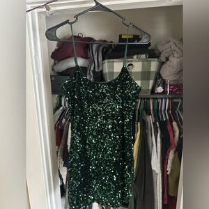 Lucy in the Sky Green Sequin Dress